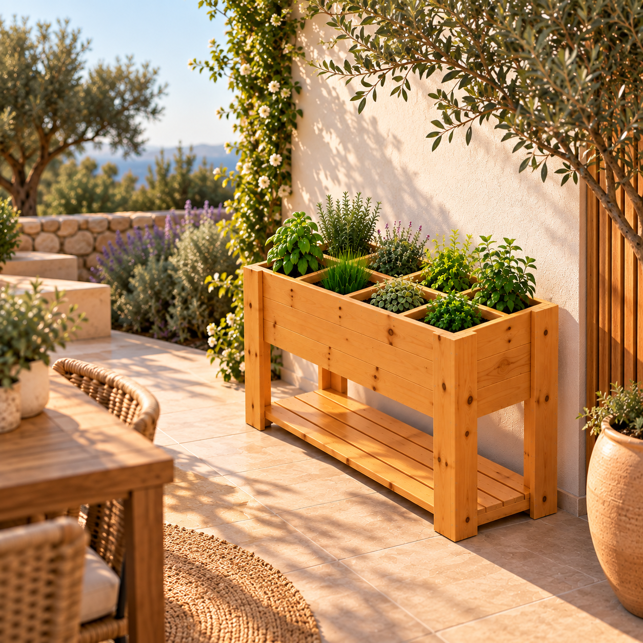 Αντίγραφο του Sunlit Mediterranean Herb Planter Terrace