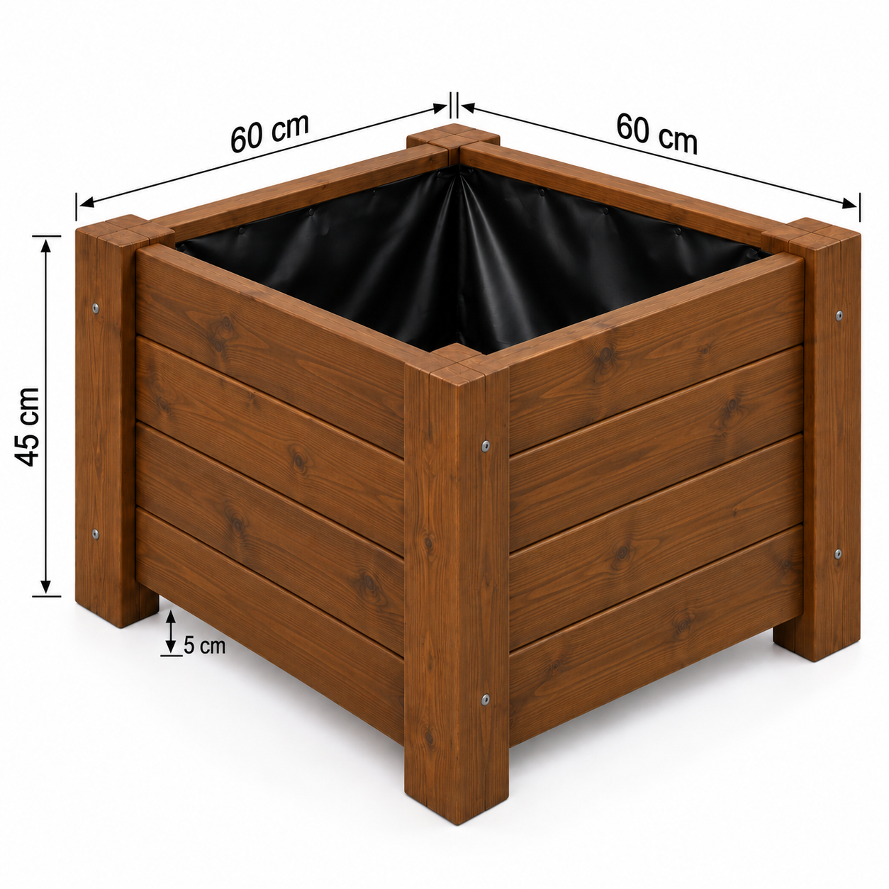 Αντίγραφο του Αντίγραφο του Brown Wooden Planter Box with Measurements