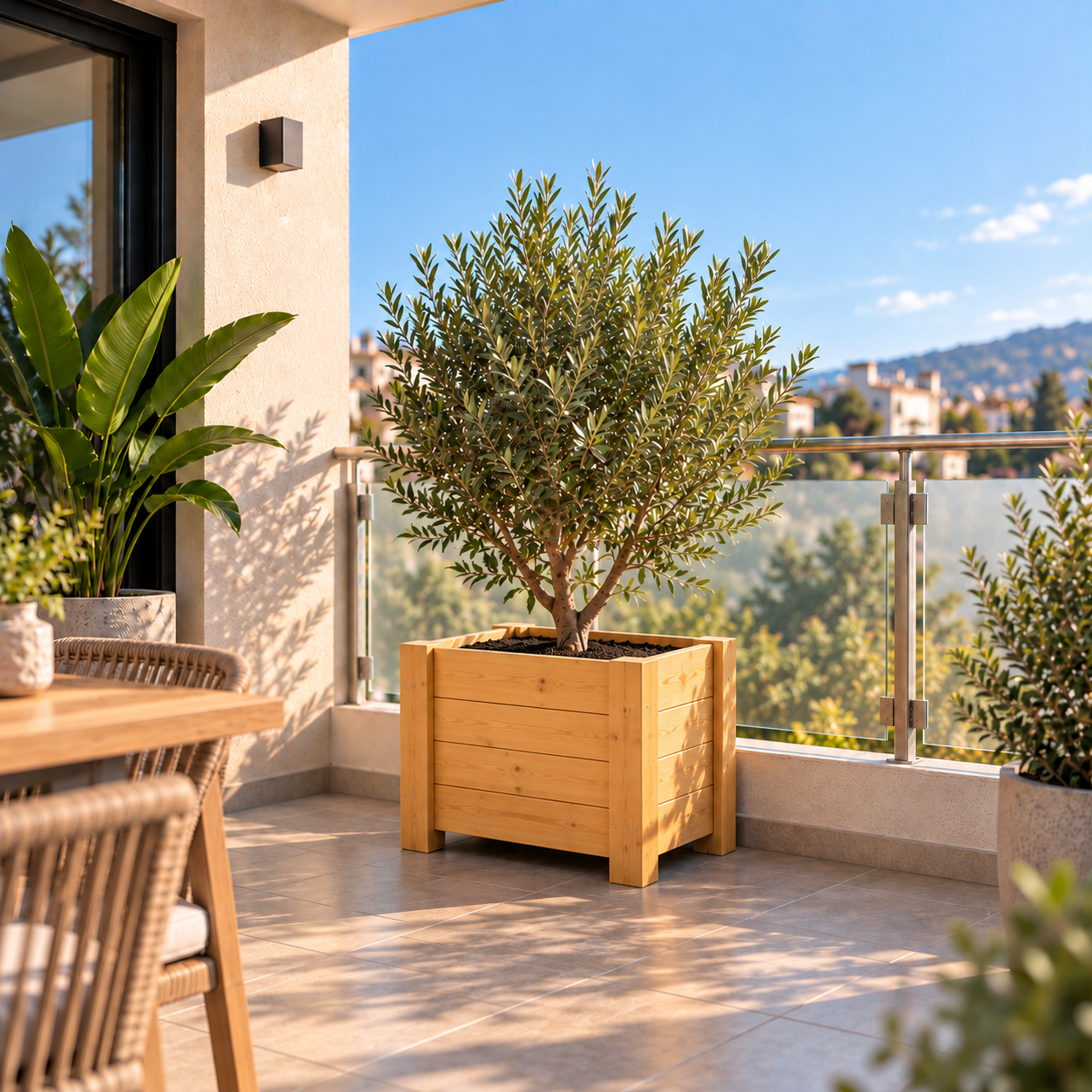 Αντίγραφο του Αντίγραφο του Sunny Balcony Olive Planter Retreat